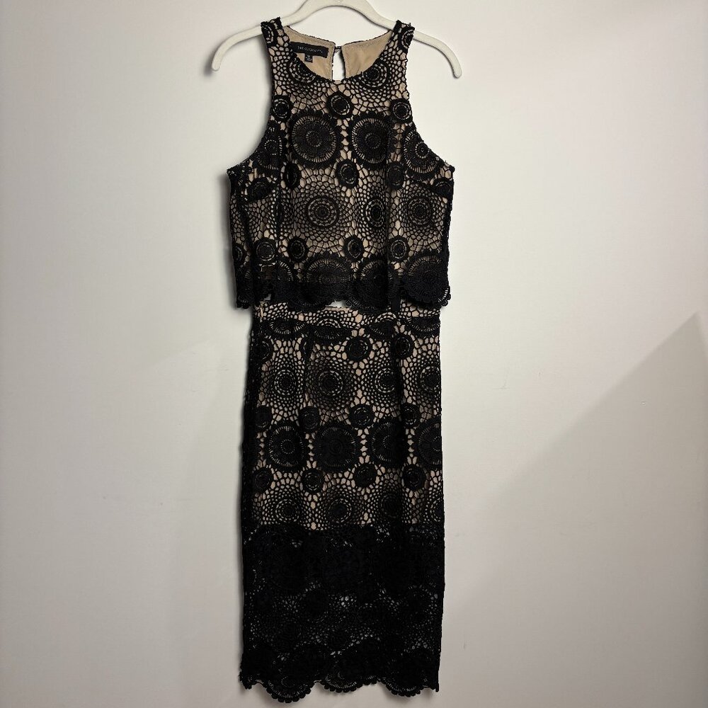 DANCE & MARVEL | Black Lace Two Piece Dress
